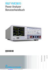 R&S HMC8015COM Benutzerhandbuch