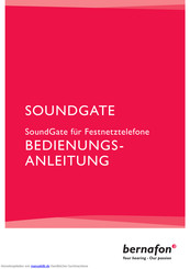 Bernafon Soundgate Bedienungsanleitung