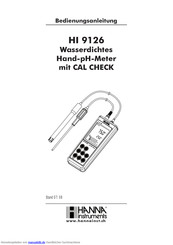 Hanna Instruments HI 9126 Bedienungsanleitung
