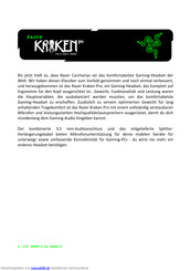 Razer Kraken Pro Handbuch