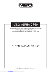 MBO ALPHA 2840 Bedienungsanleitung