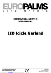 Europalms LED Icicle Garland Bedienungsanleitung