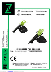 Zipper ZI-SBH3000 Bedienungsanleitung