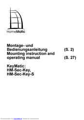 HomeMatic HM-Sec-Key-S Montage- Und Bedienungsanleitung