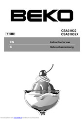 Beko CSA31032 Gebrauchsanweisung