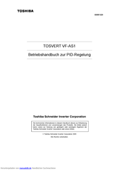 Toshiba TOSVERT VF-AS1 Betriebshandbuch
