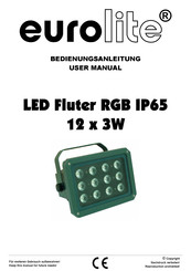 EuroLite LED Fluter RGB IP65 12x3W Bedienungsanleitung