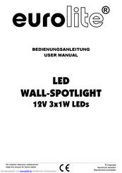EuroLite LED WALL-SPORTLIGHT Bedienungsanleitung