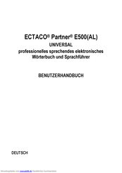 Ectaco Partner E500AL Benutzerhandbuch