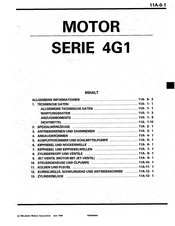 Mitsubishi MOTORS 4G15 Handbuch