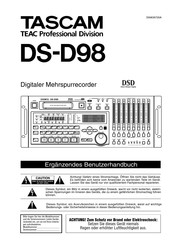 Tascam DS-D98 Benutzerhandbuch