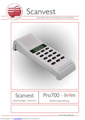 Scanvest Pro700-In4m Bedienungsanleitung