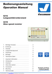 Viessmann 5216 Bedienungsanleitung