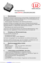 MICRO-EPSILON scanCONTROL 2650 Montageanleitung