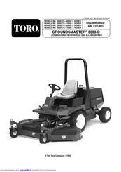 Toro GROUNDSMASTER 3000-D Bedienungsanleitung
