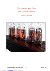 Nixie Clock Black Glossy Bedienungsanleitung