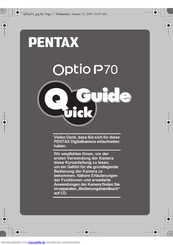 Pentax Optio P70 Schnellstartanleitung