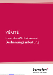 Bernafon VÉRITÉ Bedienungsanleitung