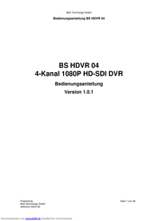 B&S Technology BS HDVR 04 Bedienungsanleitung