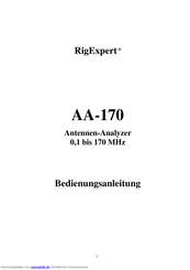 RigExpert AA-170 Bedienungsanleitung