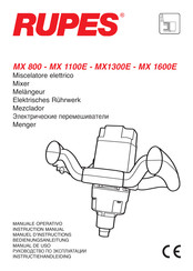 Rupes MX 1100E Bedienungsanleitung