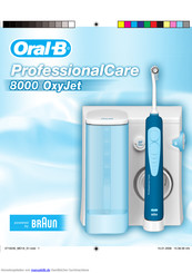 Braun Oral-B ProfessionalCare 8000 OxyJet Gebrauchsanweisung