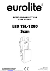 EuroLite LED TSL-1200 Scan Bedienungsanleitung