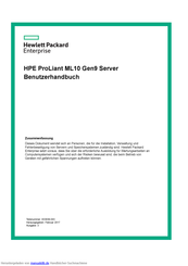 HP HPE ProLiant ML10 Gen9 Benutzerhandbuch