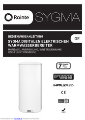 Rointe SYGMA Bedienungsanleitung