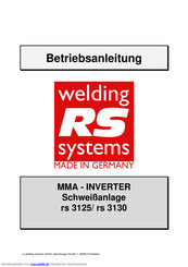 welding RS systems rs 3125 Betriebsanleitung