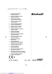 EINHELL BG-EM 1437 Originalbetriebsanleitung