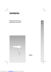 Siemens PH87-Serie Gebrauchsanleitung
