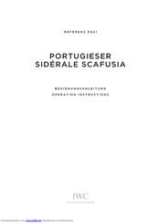 iwc Portugieser Sidérale Scafusia Bedienungsanleitung