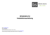 BS RF6203IR-Z12 Installationsanleitung