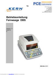 KERN DBS 60-3 Betriebsanleitung