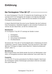 T-COM T-Fax 301 CT Bedienungsanleitung