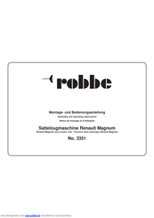 ROBBE 3351 Montage- Und Bedienungsanleitung