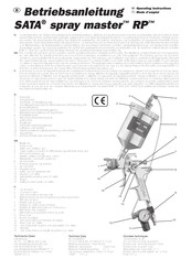 SATA Spray master RP Betriebsanleitung