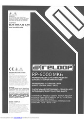 Reloop RP-6000 MK6 B Bedienungsanleitung