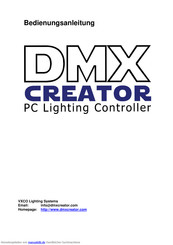 VXCO  Lighting Systems DMXCreator Bedienungsanleitung