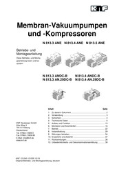 KNF N 812.5 ANE Betriebs- Und Montageanleitung