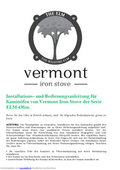 Vermont Iron Serie ELM Installations- Und Bedienungsanleitung
