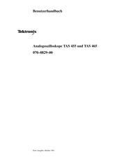 Tektronix TAS 455 Benutzerhandbuch