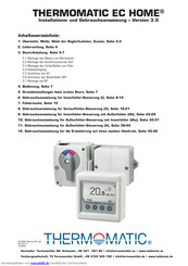 Termoventiler AB Thermomatic EC Home Installations- Und Gebrauchsanweisung