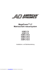 American Dynamics ADMPLT32C3 Installation Und Betriebsanleitung