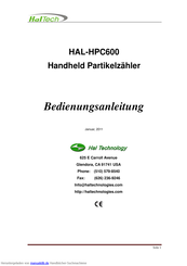 Haltech HAL-HPC600 Bedienungsanleitung