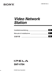 Sony IPELA SNT-V704 Installationsanleitung