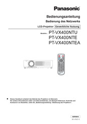 Panasonic PT-VX400NTEA Bedienungsanleitung