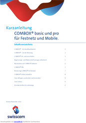 Swisscom COMBOX pro Kurzanleitung