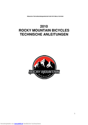Rocky Mountain Cyclocross 2010 Anleitung